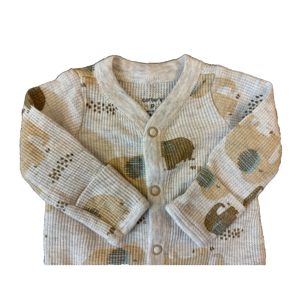 Carters Preemie Baby Boy Sleeper Outfit Romper Cotton Doll Neutral Colors Animal